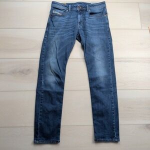 Diesel Thommer Jeans Mens 31x30 Blue Slim Skinny Fit Stretch Denim Medium Wash